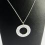 Regalos personalizados: Joyas personalizadas: Colgante ficha de plata grabada para profe