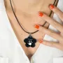 Regalos personalizados: Regalos con nombre: Colgante flor personalizado 'Huella'