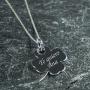 Regalos personalizados: Joyas personalizadas: Colgante de plata gran tr&eacute;bol