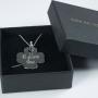 Regalos personalizados: Joyas personalizadas: Colgante de plata gran tr&eacute;bol