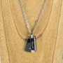 Regalos personalizados: Joyas personalizadas: Colgante personalizado con placa negra