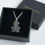Regalos personalizados: Joyas personalizadas: Colgante de plata querub&iacute;n chico grabado