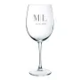 Regalos personalizados: Cristaler&iacute;a personalizada: Copa de vino grabada con monograma