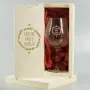 Regalos personalizados: Cristaler&iacute;a personalizada: Copa de vino grabada 'Gracias Profe'