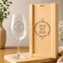 Regalos personalizados: Cristaler&iacute;a personalizada: Copa de vino grabada 'Gracias Profe'
