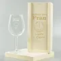 Regalos personalizados: Cristaler&iacute;a personalizada: Copa de vino grabada 'Medalla al mejor pap&aacute;'