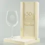 Regalos personalizados: Cristaler&iacute;a personalizada: Copa de vino grabada para cumplea&ntilde;os