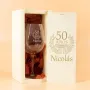 Regalos personalizados: Cristaler&iacute;a personalizada: Copa de vino grabada para cumplea&ntilde;os