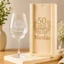 Regalos personalizados: Cristaler&iacute;a personalizada: Copa de vino grabada para cumplea&ntilde;os