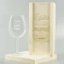 Regalos personalizados: Cristaler&iacute;a personalizada: Copa de vino grabada para madre