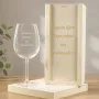 Regalos personalizados: Cristaler&iacute;a personalizada: Copa de vino grabada para profesor