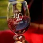 Regalos personalizados: Cristaler&iacute;a personalizada: Copa de vino para cumplea&ntilde;os grabada