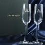 Regalos personalizados: Cristaler&iacute;a personalizada: Copas de cava con monograma grabado