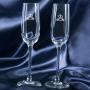 Regalos personalizados: Cristaler&iacute;a personalizada: Copas de cava con monograma grabado