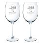 Regalos personalizados: Cristaler&iacute;a personalizada: Copas de vino grabadas a&ntilde;o de nacimiento