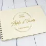 Regalos personalizados: Regalos con nombre: Cuaderno de madera para pareja grabada