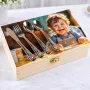 Regalos personalizados: Cubiertos personalizados: Cubiertos infantiles personalizados en caja de madera con foto