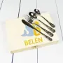 Regalos personalizados: Cubiertos personalizados: Cubiertos personalizados 'alfabeto animal'