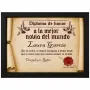 Regalos personalizados: Dise&ntilde;o y decoraci&oacute;n: Diploma pergamino a la mejor novia