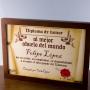Diploma pergamino al mejor abuelo