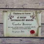 Regalos personalizados: Dise&ntilde;o y decoraci&oacute;n: Diploma pergamino al mejor hermano