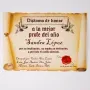 Regalos personalizados: Diploma pergamino al mejor profesor del a&ntilde;o: Diploma pergamino al mejor profesor del a&ntilde;o