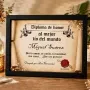 Regalos personalizados: Dise&ntilde;o y decoraci&oacute;n: Diploma pergamino al mejor t&iacute;o