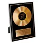 Regalos personalizados: Dise&ntilde;o y decoraci&oacute;n: Disco de oro personalizado con marco