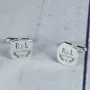 Regalos personalizados: Regalos con nombre: Gemelos de plata grabados para boda