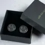 Regalos personalizados: Regalos con nombre: Gemelos de plata grabados para novio