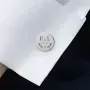 Regalos personalizados: Regalos con nombre: Gemelos de plata grabados para novio
