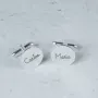 Regalos personalizados: Regalos con nombre: Gemelos de plata redondos grabados