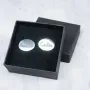 Regalos personalizados: Regalos con nombre: Gemelos de plata grabados para hombre