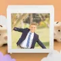 Regalos personalizados: Regalos con fotos: Hucha de madera personalizada para Comuni&oacute;n