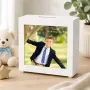 Regalos personalizados: Regalos con fotos: Hucha de madera personalizada para Comuni&oacute;n