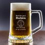 Regalos personalizados: Cristaler&iacute;a personalizada: Jarra de cerveza con medalla al mejor profe
