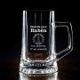 Regalos personalizados: Cristaler&iacute;a personalizada: Jarra de cerveza con medalla al mejor profe