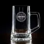 Regalos personalizados: Cristaler&iacute;a personalizada: Jarra de cerveza con sello grabado