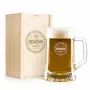 Regalos personalizados: Cristaler&iacute;a personalizada: Jarra de cerveza con sello grabado
