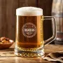 Regalos personalizados: Cristaler&iacute;a personalizada: Jarra de cerveza con sello grabado