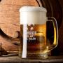 Regalos personalizados: Cristaler&iacute;a personalizada: Jarra de cerveza "El as del bal&oacute;n"