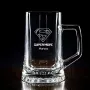 Regalos personalizados: Cristaler&iacute;a personalizada: Jarra de cerveza Superpadre grabada