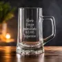 Regalos personalizados: Cristaler&iacute;a personalizada: Jarra de cerveza grabada