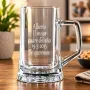 Regalos personalizados: Cristaler&iacute;a personalizada: Jarra de cerveza grabada