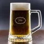 Regalos personalizados: Cristaler&iacute;a personalizada: Jarra de cerveza grabada en caja de madera con foto
