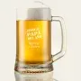 Regalos personalizados: Cristaler&iacute;a personalizada: Jarra de cerveza para el padre del a&ntilde;o