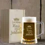 Regalos personalizados: Cristaler&iacute;a personalizada: Jarra de cerveza para jubilaci&oacute;n