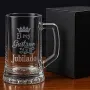 Regalos personalizados: Cristaler&iacute;a personalizada: Jarra de cerveza para jubilaci&oacute;n