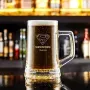 Regalos personalizados: Cristaler&iacute;a personalizada: Jarra de cerveza Superpadre grabada