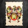 Regalos personalizados: Regalos con escudos: L&aacute;mina con escudo en papel pergamino